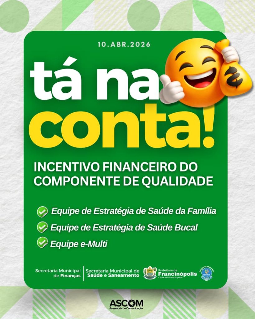 Prefeitura de Francinópolis realiza pagamento do Incentivo Financeiro do Componente de Qualidade aos profissionais da saúde
